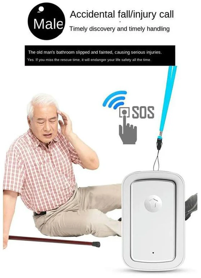 Alt view image 2 of 3 - AJMRTC Wireless Call Button Pager System, 5 Gear Adjustable Volume 300M Remote Range Doorbell, Emergency Alert Receiver for Elderly, Patient, Disabled, Pregnant Women Home Care Alert