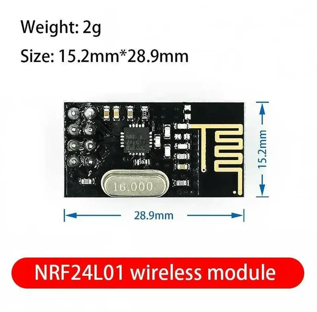 Alt view image 2 of 3 - AJMRTC Black NRF24L01 Wireless Transceiver Module, 24L01+ Upgrade Black King Kong Version, 2.4GHz RF Data Transmission Module for Arduino, STM32 Microcontroller Electronic DIY & Robot Projects