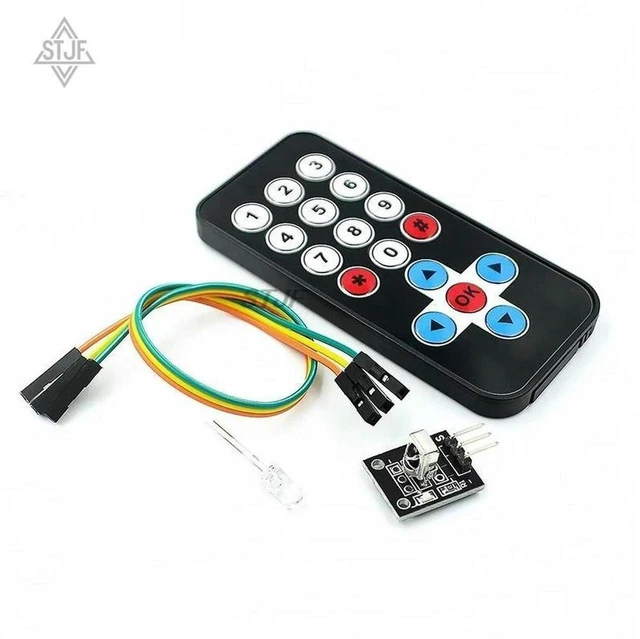 Main image of AJMRTC HX1838 Infrared IR Remote Control Module DIY Kit, Infrared Receiver Sensor Module with Remote Controller 1LOT, Wireless IR Transceiver Kit for Raspberry Pi, Electronic Experiment & DIY Projects