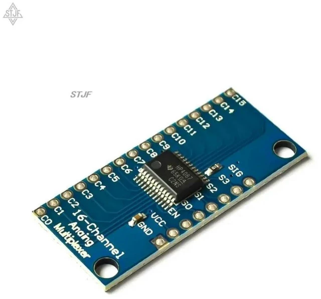 Alt view image 2 of 3 - AJMRTC CD74HC4067 High-speed CMOS 16-Channel Analog Multiplexer Demultiplexer, SP16T Bidirectional Analog Digital Switch, Compatible with Arduino Raspberry Pi STM32 Microcontroller for Sensor Signal