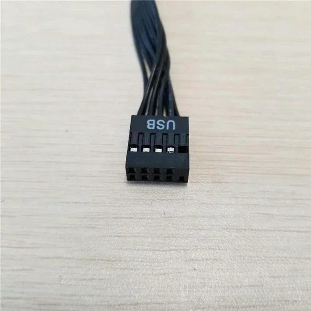 Alt view image 2 of 3 - AJMRTC Motherboard 9Pin USB 2.0 Male to Female Extension Dupont Cable, 30cm Internal Mainboard USB Header Data Cord Wire, 9 Pin USB2.0 Header Extension Line for PC Computer DIY Modification