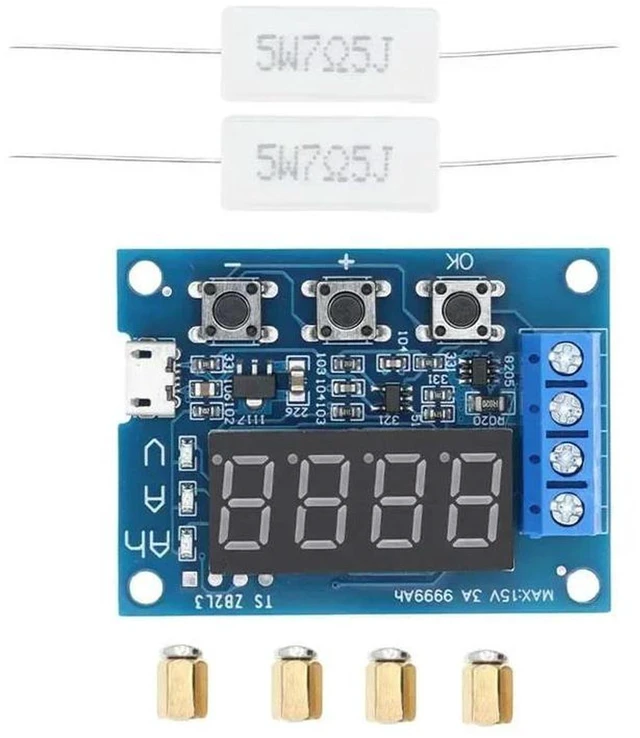 Main image of AJMRTC ZB2L3 Battery Capacity Tester, 1.2V to 12V Li-ion Lithium & Lead-acid Battery Resistance Discharge Capacity Meter, Digital Battery Detector for Battery Capacity Testing and Internal Resistance