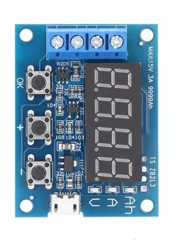 Alt view image 3 of 3 - AJMRTC ZB2L3 Battery Capacity Tester, 1.2V to 12V Li-ion Lithium & Lead-acid Battery Resistance Discharge Capacity Meter, Digital Battery Detector for Battery Capacity Testing and Internal Resistance