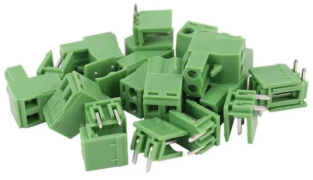 Alt view image 2 of 3 - AJMRTC 40Pcs 5.08mm Pitch 2Pin Right Angle PCB Screw Terminal Block Connector, Plug-in Type Wire Terminal Connector for Circuit Board Wiring, Electronic Project and Industrial Control Wiring