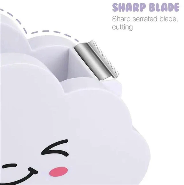Alt view image 3 of 3 - AJMRTC 1Pcs Cute Desktop Tape Dispenser, Cloud Shape Rainbow Tape Cutter, Portable Handheld Tape Holder for Student Handbook, DIY Scrapbooking, Gift Wrapping, Office and School Stationery Supplies