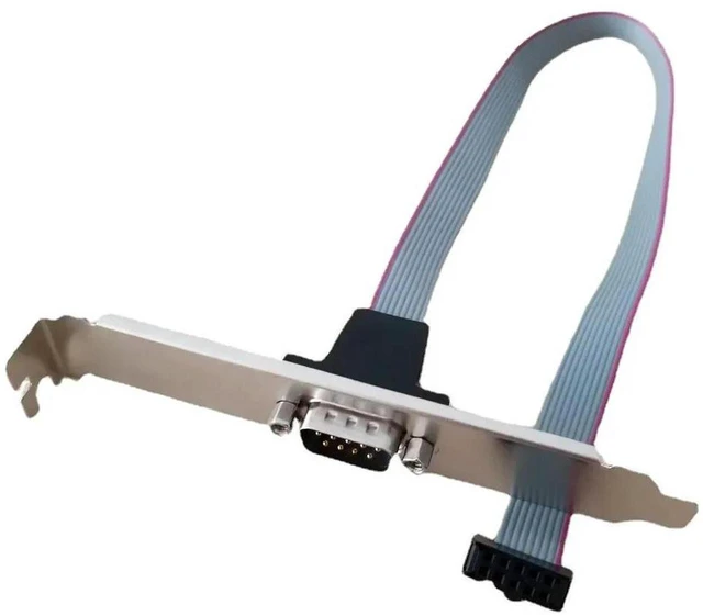 Main image of AJMRTC Motherboard 10Pin Female to DB9 RS232 9Pin Male Serial Port Cable, Full-Height Profile Rear Bracket 26cm Serial Cord for Industrial Controller, Printer, Serial Communication Device