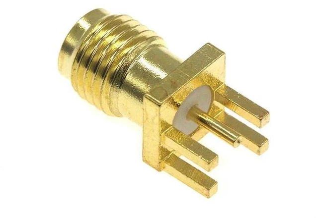 Alt view image 2 of 3 - AJMRTC SMA-KE Straight Antenna Connector, Through Hole PCB Mount SMA Jack, Female Outer Screw Inner Hole Straight SMA Antenna Seat for Wireless Module, WiFi, RF Circuit Board