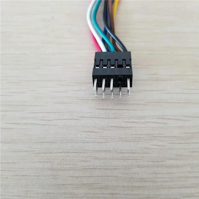 Alt view image 2 of 3 - AJMRTC Motherboard Internal HD Audio 9Pin Male to Female Extension Cable, PC Front Panel Audio Header Extension Cord for Desktop Chassis Sound Connection Expansion