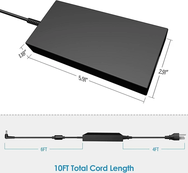 Alt view image 4 of 4 - 230W AC Adapter Laptop Charger Replacement for MSI GS66 GS76 Stealth 10SE 10SF 10SFS 11UG 11UE 11UH, Chicony A12-230P1A A17-230P1A Gaming Laptop Power Supply Cord