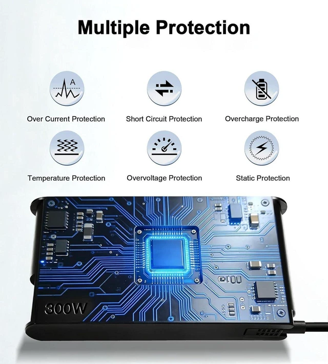 Alt view image 4 of 7 - 300W Slim Tip Laptop Charger Replacement for Lenovo Legion 7 7i 5i 5 Pro 15 16 17, R7000P R9000K R9000P Y9000K Y9000X Gaming Laptop, ADL300SDC3A SA10R16956 AC Power Adapter with Power Cord