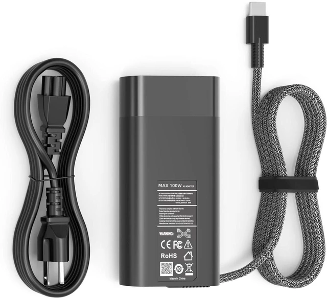 Main image of 100W USB-C Laptop Charger Replacement for HP Spectre x360, Spectre Fold 17 x360 16, ZBook Firefly 14 16 G11, EliteBook 8 G1a 13 16 G1i 16 5 2-in-1, N57045-001 TPN-LA31 USB Type-C AC Power Adapter Cord