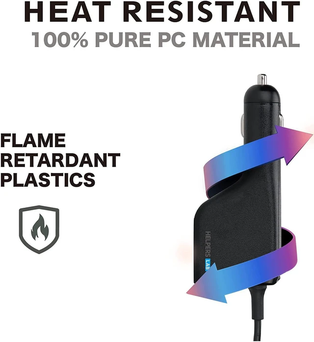 Alt view image 3 of 7 - 90W Universal Laptop Car Charger DC Power Adapter, 12V/24V Car Input, Multi Voltage 16V 18.5V 19V 19.5V 20V, 18W QC3.0 USB Port, 16 Interchangeable Tips, 108W Max for HP Dell Lenovo Acer ASUS Samsung