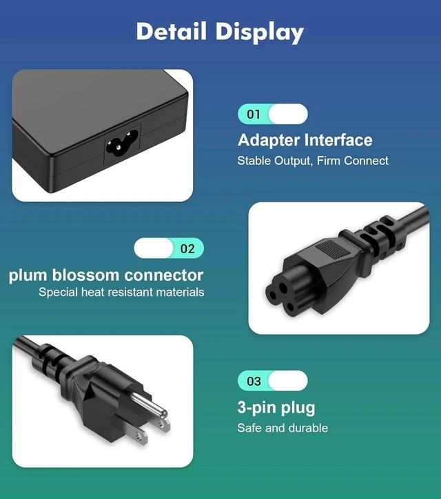 Alt view image 2 of 7 - 180W AC Power Adapter 19.5V 9.23A 7.4mm Replacement Charger for Dell Precision, Alienware, G3 G5 G7 Gaming Laptop, Docking Station WD22TB4 WD19S, 180W Laptop Power Supply