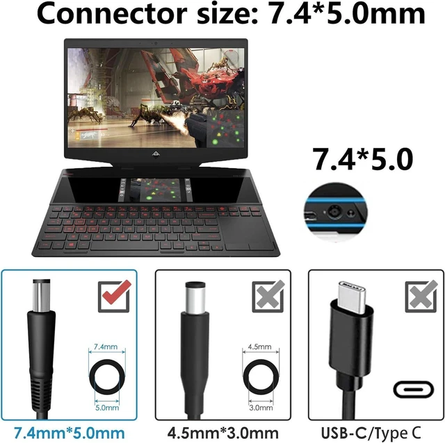 Alt view image 2 of 7 - 230W AC Laptop Charger Power Supply Replacement Fit for HP Omen X 2S 15, Z2 Mini G4, Dock G2 2UK38AA 3TR87UT#ABA, Zbook 15 17 G2, TPN-LA10 925141-850 Notebook Power Adapter