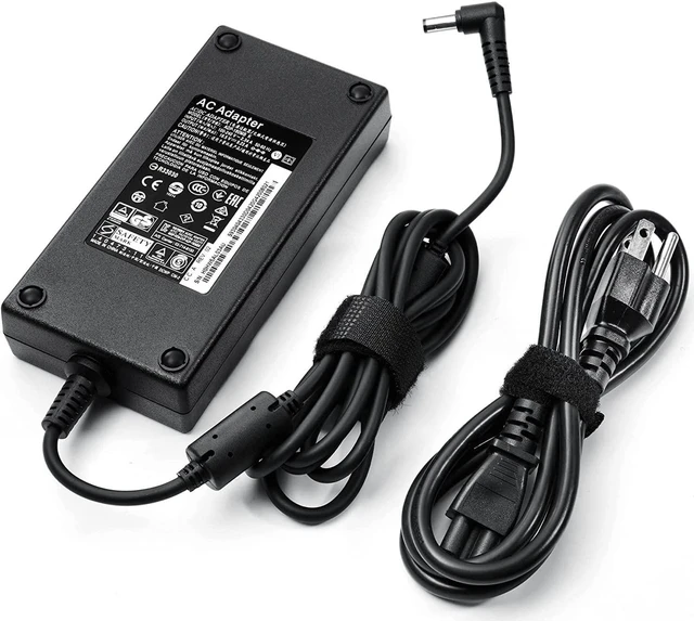 Alt view image 6 of 6 - 180W 150W 120W Laptop Charger AC Adapter for MSI Gaming Laptop GF63 GF65 GF75 MS-16K2 MS-16R5 MS-17F3 Notebook, Multi Wattage Replacement Power Supply with Power Cord