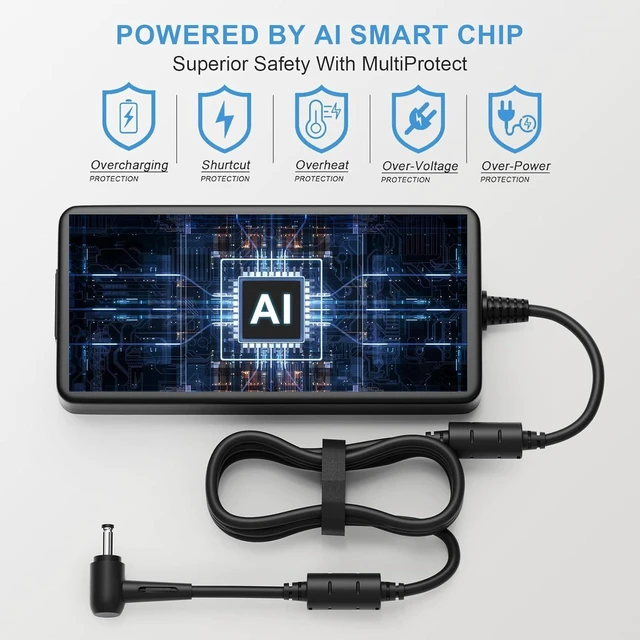 Alt view image 3 of 4 - 230W Laptop Charger AC Adapter for MSI GS66 GS65 GS75 GS76 Stealth Gaming Notebook, Replacement Chicony A17-230P1A ADP-230EB T Power Supply with Power Cord