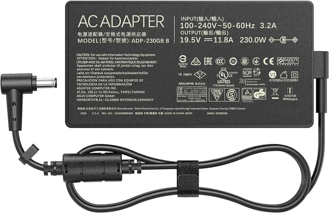 Alt view image 3 of 7 - 230W 19.5V 11.8A Laptop Charger for ASUS ROG Gaming Notebook, Replacement Power Adapter Fit for Zephyrus S GX531GM GX502GW GX701GX GX501 GU501G GU501GM GU501 GU502GV, ROG Strix GL703 GL504GM GL704GM