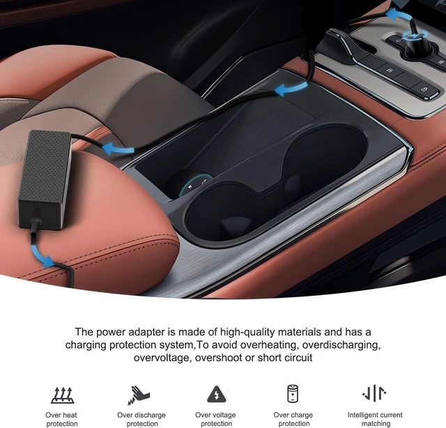 Alt view image 2 of 7 - HKY Laptop Car Charger for Dell, 7.4mm Barrel Tip 150W 130W 90W 65W DC Power Adapter, 12V-24V Vehicle Auto Boat Airplane Charger Compatible with Dell Alienware, Inspiron, Latitude, Vostro, Studio, XPS