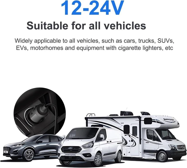 Alt view image 5 of 7 - HKY Laptop Car Charger for Dell, 7.4mm Barrel Tip 150W 130W 90W 65W DC Power Adapter, 12V-24V Vehicle Auto Boat Airplane Charger Compatible with Dell Alienware, Inspiron, Latitude, Vostro, Studio, XPS