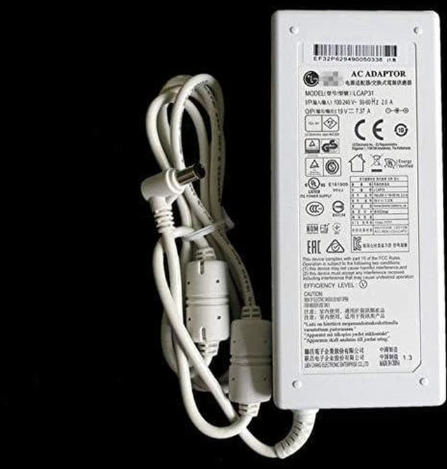 Alt view image 2 of 3 - 19V 7.37A 140W AC Power Adapter Charger LCAP31, Replacement Charger Compatible with LG V220 V325 V720 V960 XPION 29V940 34UC97C 34UM94 All-in-one Desktop PC