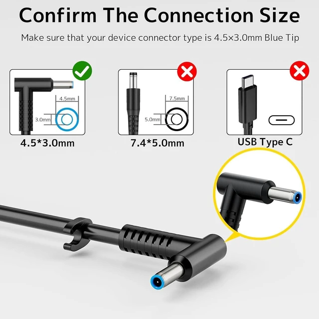 Alt view image 5 of 7 - 230W 200W AC Adapter Laptop Charger for HP Gaming Notebook, 19.5V 11.8A Replacement Power Supply Cord Fit for Omen 15 16 17, Victus 15 16, Pavilion 15 16 17, Zbook Fury 16 G9, Envy 15 17, M41303-001