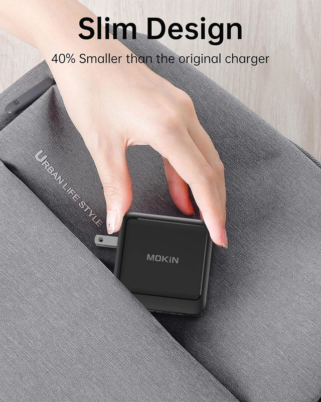 Alt view image 2 of 6 - 140W GaN+ Compact Foldable USB C PD 3.1 Fast Charger for MacBook Pro Air M1 M2 M3 M4, Samsung Galaxy, iPad Pro, All USB-C Devices, Foldable Wall Plug, USB-C Cable Included, Laptop Power Adapter