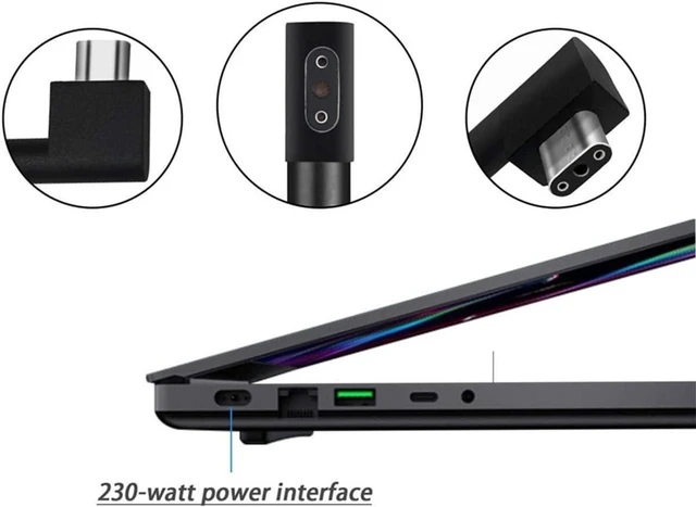 Alt view image 6 of 7 - 230W & 200W Laptop AC Charger Power Adapter for Razer Blade 15 14 17, RC30-0248 RC30-0238, GTX3080 GTX3070 GTX3060 GTX2080 GTX2070, Replacement Gaming Notebook Power Supply Cord