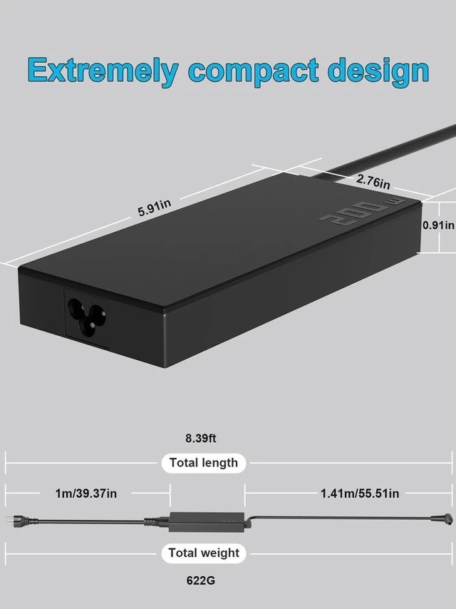 Alt view image 7 of 7 - 200W 20V 10A Laptop AC Charger Power Adapter for ASUS TUF Dash F15 FX517 FX516 TUF F15 A15 F17 A17 FX507 FA507 FX707 FA707 FA506 FX506 FA706 ROG Strix G15 G17 G513 Zephyrus G15 GA503 Zenbook UX7602