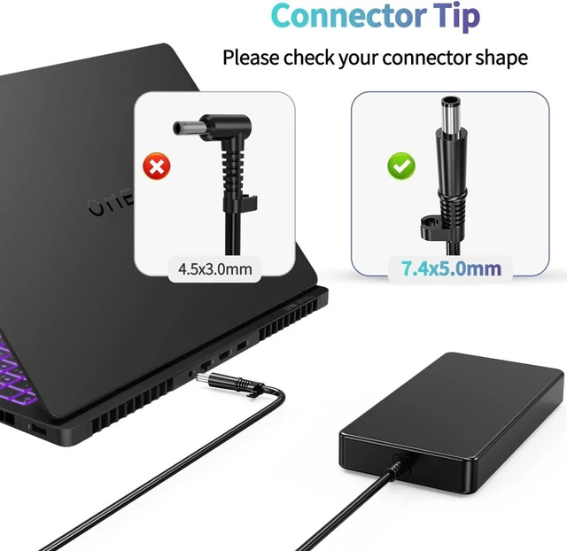 Alt view image 5 of 5 - 230W 19.5V 11.8A Laptop AC Charger Power Adapter for HP Thunderbolt Dock 230W G2 2UK38AA Zbook 15 G1 G2 17 G2 Omen X 2S 15 Z2 Mini G4 17-cb 15-dg EliteBook 8770w, 7.4x5.0mm DC Tip