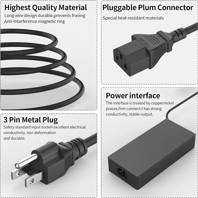 Alt view image 7 of 7 - 240W 20V 12A Laptop AC Charger Power Adapter for ASUS ROG Storm S15 S17 M16 G14 G15 G16 A15 A17 F15 F17 FX517ZM FX517ZR FA507RE FX506LI FA707XU GX550LXS, 6.0x3.7mm DC Tip