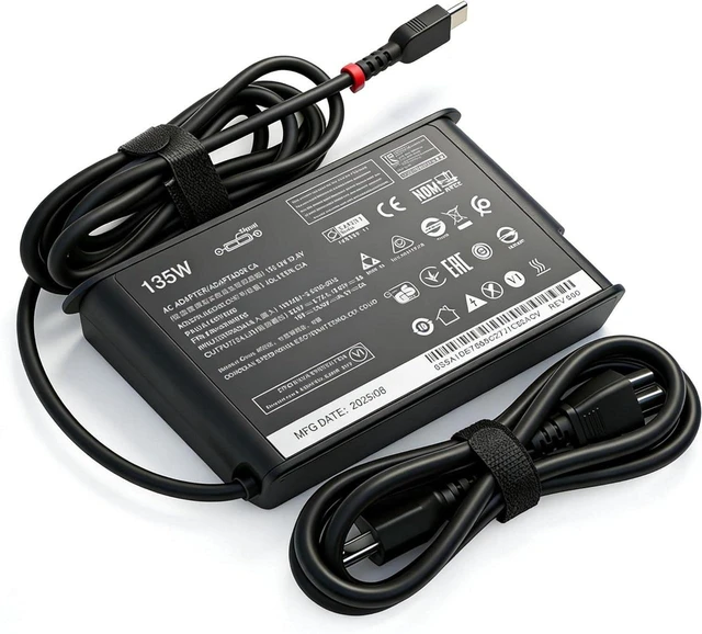 Main image of Slim 135W USB-C Laptop AC Charger Power Adapter for Lenovo ThinkPad P16 P16s 21BU T16 Gen1 Gen2 Z16 AMD Gen1 ThinkBook 14 Gen2 ITL 20VD ADL135YSDC3A SA10R16963 5A10W86296