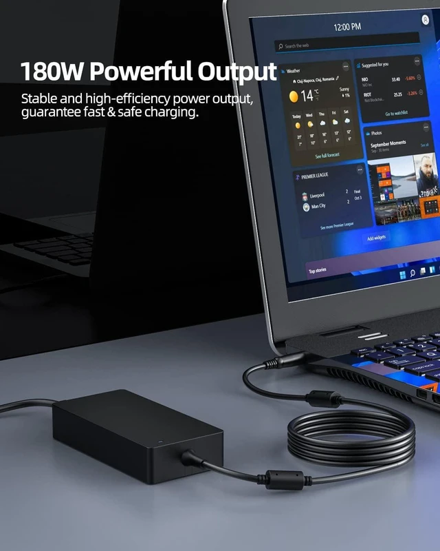 Alt view image 3 of 7 - 180W 130W 19.5V Laptop AC Charger Power Adapter with Cord, UL Listed for Dell Docking Station WD19 K20A001 WD15 K17A001 WD19TB WD19TBS TB15 TB16 TB18DC K16A K16A001,7.4x5.0mm DC Tip