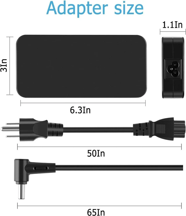Alt view image 6 of 7 - 20V 6A 120W AC Charger Adapter Replacement for Asus ZenBook Flip 15 Q528EH Q537FD Q538EI UX563FD UX564 UX564EH UX564EI UX564PH, ZenBook Pro 15 UX550GD UX550GDX UX550GE UX550GEX