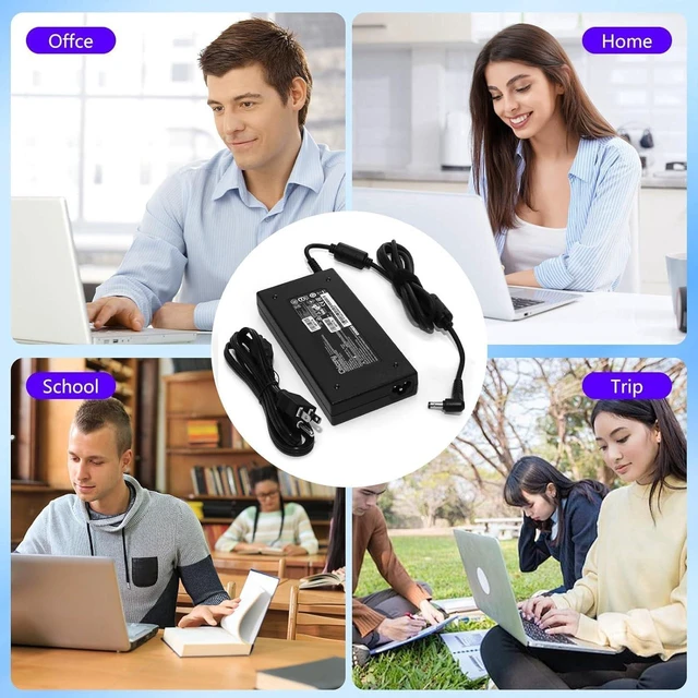 Alt view image 6 of 7 - Slim 19.5V 7.7A 150W AC Charger Adapter 5.5x2.5mm Tip, Replacement A17-150P2A A15-150P1A A17-150P1A ADP-150VB B A14-150P1A for MSI GF62 7RE MS-16J9 GS60 GS70 GE62 7RD GP73 WE73 8SJ