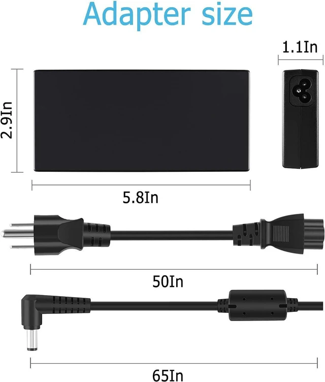 Alt view image 4 of 7 - 120W AC Charger Replacement for MSI GF63 Thin 8SC 8RCS 9SC 9RCX MS-16R3 MS-16R4 GTX1650, A12-120P1A ADP-120RH D, NOT for GF63 Thin 10SCXR 10SC 10UD 10UC 11SC 11UD 11UC GF75 Thin 10UEK