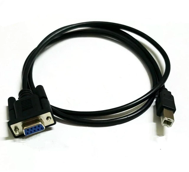 Main image of USB B-Port Male to DB9 Female RS232 Serial Cable, DB9 to USB B-Type Data Transmission Printer Adapter Cable 5Meter, USB B to DB9 RS232 Converter Cord for Printer, Serial Device Data Communication