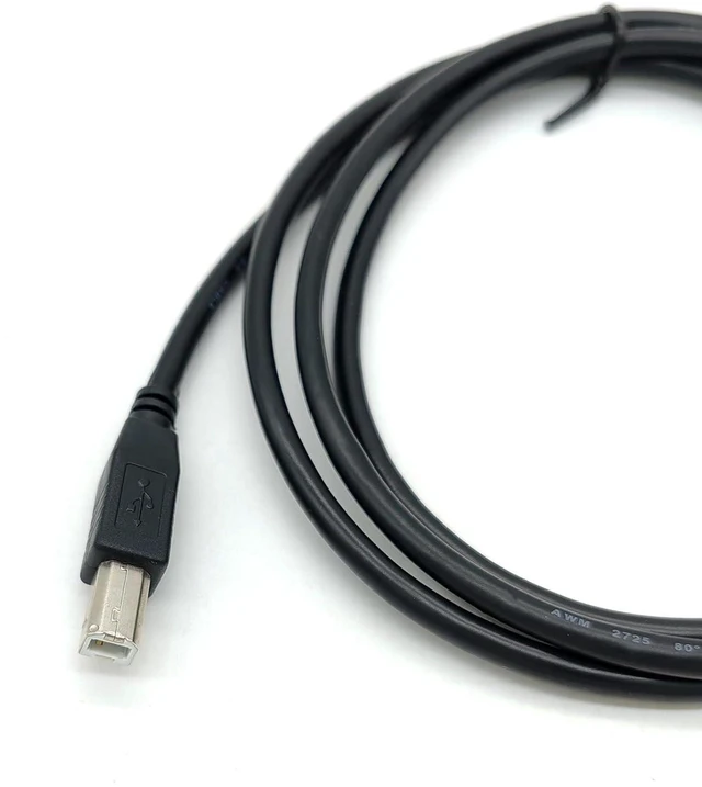 Alt view image 3 of 6 - USB B Male to DB9 Male RS232 Serial Cable, DB9 to USB B-Type Data Transmission Printer Adapter Cable 5Meter, USB B-Port Printing Port to DB9 Male RS232 Converter Cord for Serial Device & Printer Data