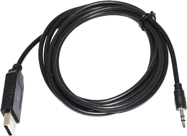 Alt view image 2 of 4 - FT232RL Chip USB to TRS 2.5mm Audio Jack RS485 Serial Converter Cable, 1.8M Black USB Adapter Cord for MFC to PC, USB A Male to 2.5mm TRS Connector for Serial Communication