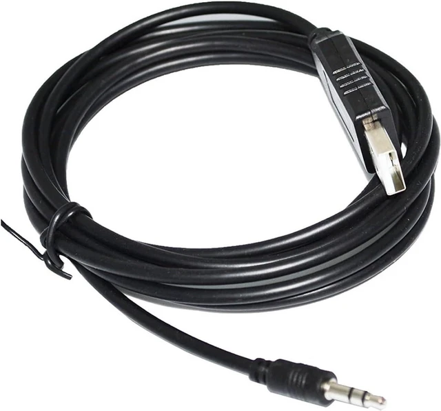 Alt view image 4 of 4 - FT232RL Chip USB to TRS 2.5mm Audio Jack RS485 Serial Converter Cable, 1.8M Black USB Adapter Cord for MFC to PC, USB A Male to 2.5mm TRS Connector for Serial Communication