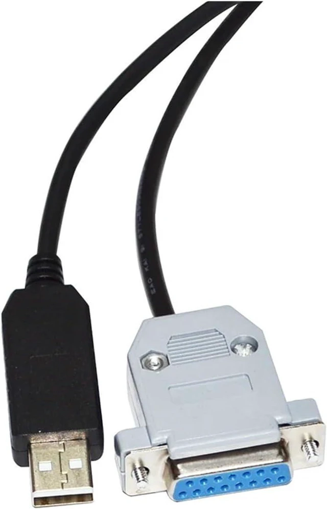 Alt view image 2 of 3 - FT232RL Chip USB to RS485 D-SUB 15-Pin DB15 Female Serial Communication Cable, 1.8M USB to DB15 Female Adapter Cord for Brooks SLA5800 Series Mass Flow Meters, Industrial Serial Data Transfer