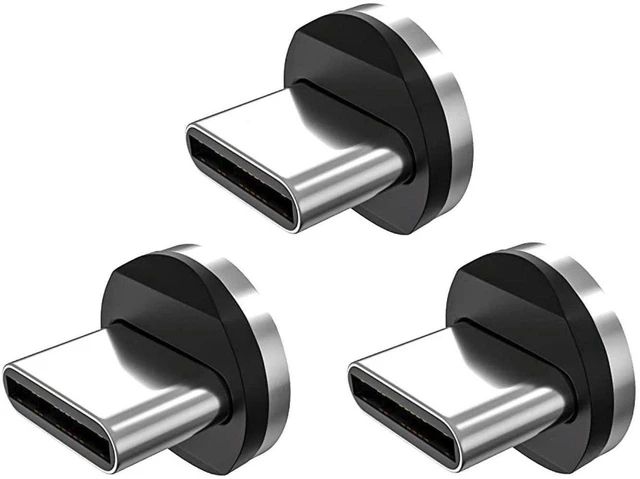 Alt view image 3 of 7 - Statik 360 Pro Magnetic Charging Cable 6ft with 3 Pack USB C Magnetic Tips, 100W Fast Charge 480Mbps Data Sync, 360° Rotating Nylon Braided Cable for Phone, Tablet, Laptop