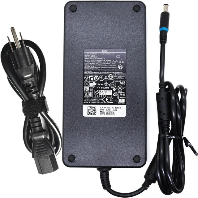 Alt view image 3 of 4 - Genuine 240W AC Power Adapter Compatible with Dell Thunderbolt Dock TB15 TB16 TB18DC K16A K16A001 WD19DCS FMDC0 210-AZBN WD19DC WD19 Dual Cable Docking Station Power Supply Charger PSU