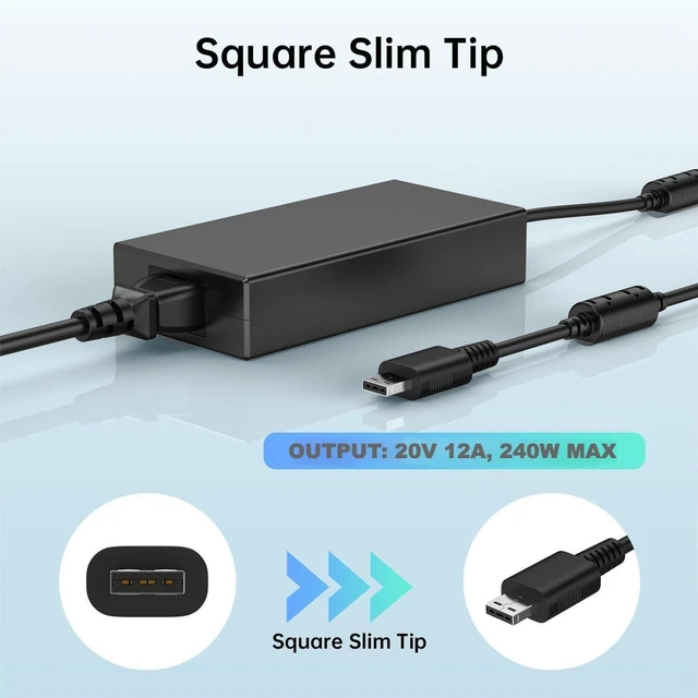 Alt view image 5 of 5 - 240W Laptop Charger Compatible with MSI Stealth GS77 12U 12UH 12UHS 12UGS 12UE 12UX 12UG, Titan GT77 HX 13V 13VH 13VI 13VX 12U 12UHS 12UGS Gaming Notebook Power Adapter
