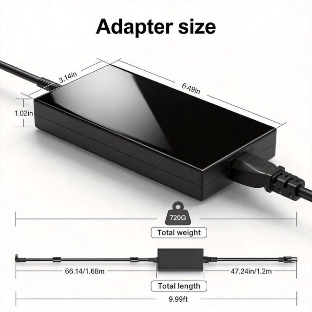 Alt view image 6 of 6 - 230W Laptop Charger Compatible with MSI GS66 GS76 GS75 GS65 Stealth, Chicony A17-230P1A A12-230P1A P65 P75 Gaming Notebook Power Supply AC Adapter