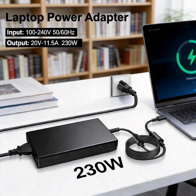 Alt view image 5 of 6 - 230W Laptop Charger Compatible with MSI GS66 GS76 GS75 GS65 Stealth, Chicony A17-230P1A A12-230P1A P65 P75 Gaming Notebook Power Supply AC Adapter