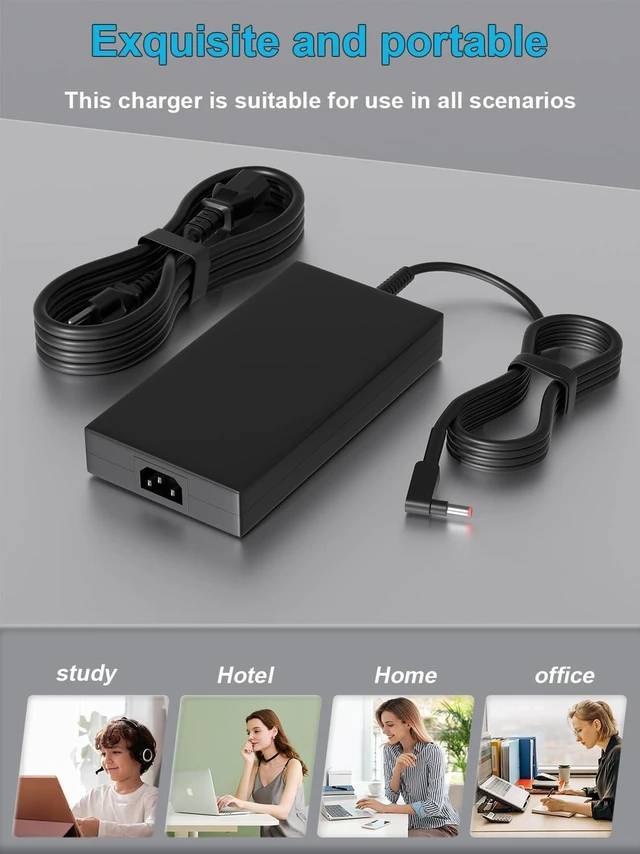 Alt view image 2 of 7 - 230W AC Laptop Charger Compatible with Acer Predator Helios Neo 14 16 16S PHN14-71 PHN16-71 PHN16S-71, Helios 300, Triton 14 16 300 500, Nitro 5 14 16 17 AN17-51 AN16-52 AN517 AN515 AN18-61 AN14-41