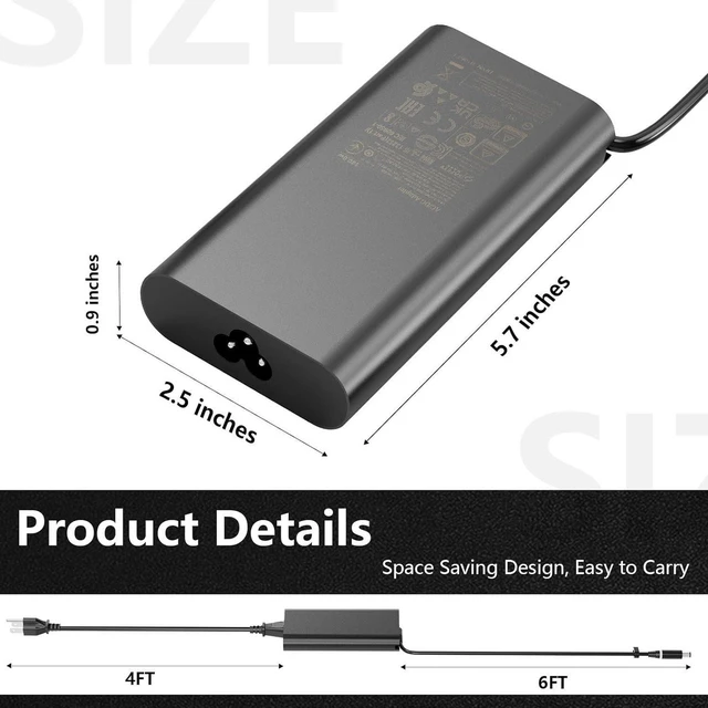Alt view image 5 of 6 - 180W GaN AC Laptop Charger Adapter 19.5V 9.23A Power Supply for Dell Precision 7680 7670 7770 7780 7510 7520 7530 7540 7550 7560 G5 G7 15 17 7588 7790 7577 5587 3579 3779 Notebook Charger