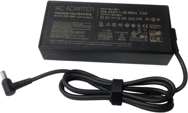 Alt view image 6 of 6 - 240W AC Adapter Charger 20V 12A Power Supply Replacement for ASUS ADP-240EB B ROG 15 GX550LXS S15 S17 G15 G513 G733QM G733QR G733QS G733QSA RTX2080 Gaming Laptop