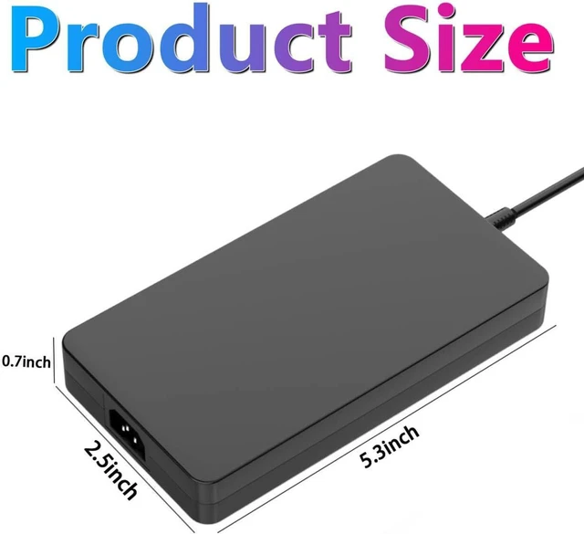 Alt view image 3 of 7 - 240W AC Laptop Charger Power Supply Adapter Compatible with MSI Stealth GS77 GE76 GE66 Raider GP76 GP66 Leopard Creator Z16P Z16 Alpha 17 Gaming Notebook Charger