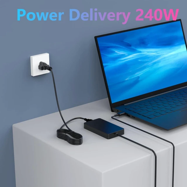 Alt view image 5 of 7 - 240W AC Laptop Charger Power Supply Adapter Compatible with MSI Stealth GS77 GE76 GE66 Raider GP76 GP66 Leopard Creator Z16P Z16 Alpha 17 Gaming Notebook Charger